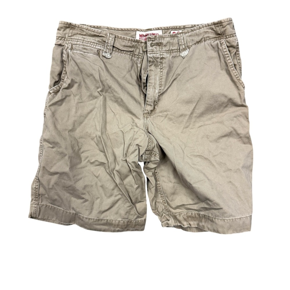 Mossimo Supply‎ Co Shorts Mens 38 Beige Chino Flat Front Casual Summer Pockets
